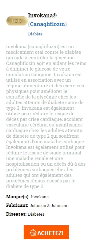 Invokana sans ordonnance