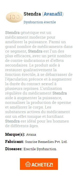 ordre Stendra generique