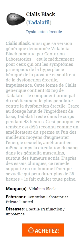 prix des comprimes de Cialis Black