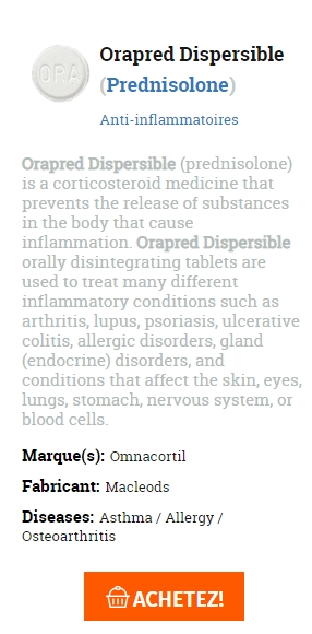 👉combien Orapred Dispersible cout💊