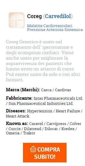 acquistare il miglior Carvedilol